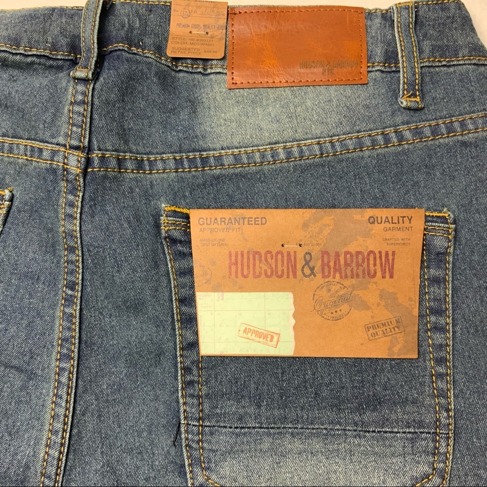 HUDSON & BARROW Mens Jeans Short stretch - Picture 3 of 10